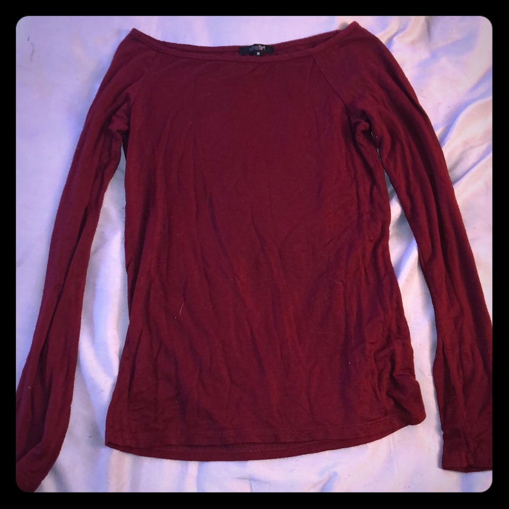 red long sleeve shirt